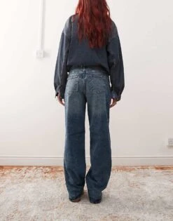 Noisy May Josie High Waist Baggy Fit Jeans In Mid Wash For Women Medium Blue Denim -Noisy May Shop 206531960 3