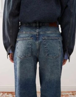 Noisy May Josie High Waist Baggy Fit Jeans In Mid Wash For Women Medium Blue Denim -Noisy May Shop 206531960 4