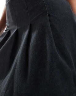 Noisy May Pleated Mini Skirt In Acid Wash Black For Women Black Washed -Noisy May Shop 206548748 3