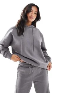 Noisy May Petite Loose Fit Hoodie Co-ord In Grey For Women Charcoal Gray -Noisy May Shop 206555704 1 charcoalgray 1