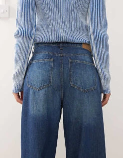 Noisy May Mila Baggy Fit Jeans In Dark Blue Wash For Women Dark Blue Denim -Noisy May Shop 206572170 4
