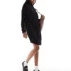 Noisy May Tall Tie Waist High Neck Knitted Mini Jumper Dress In Black For Women