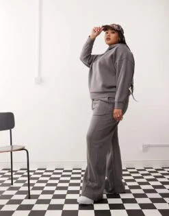 Noisy May Curve Loose Fit Sweat Co-ord In Grey -Noisy May Shop 206573794 1 charcoalgray 1