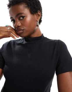 Noisy May Moch Neck Mini Skater Dress In Black For Women -Noisy May Shop 206744517 3