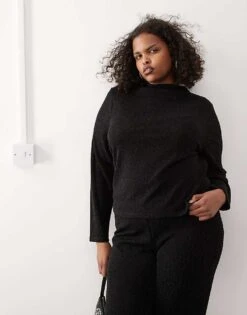 Noisy May Curve Glitter Co-ord In Black -Noisy May Shop 206879432 1 black 1