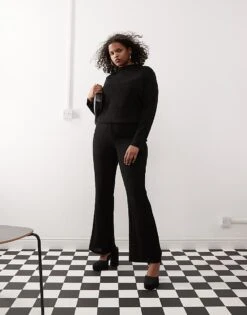 Noisy May Curve Glitter Co-ord In Black