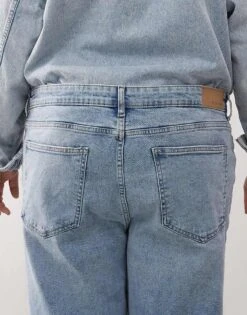 Noisy May Curve Yolanda Wide Leg Jeans In Lightwash Blue For Women Light Blue Denim -Noisy May Shop 206879480 4