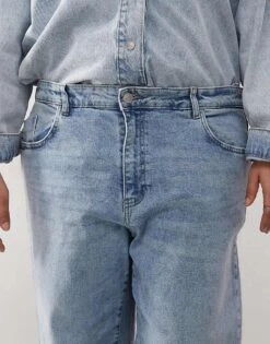 Noisy May Curve Yolanda Wide Leg Jeans In Lightwash Blue For Women Light Blue Denim -Noisy May Shop 206879480 5