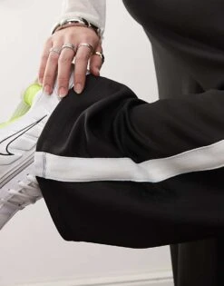 Noisy May Wide Leg Jogger With Side Stripe In Black For Women -Noisy May Shop 207190211 4