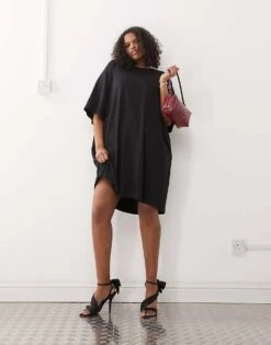 Noisy May Curve Boxy T-shirt Dress In Black For Women -Noisy May Shop 207226639 1 black 1