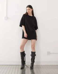 Noisy May Boxy T-shirt Dress In Black For Women -Noisy May Shop 207372392 1 black 1