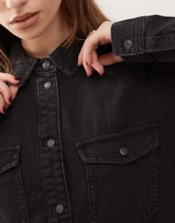 Noisy May Long Sleeve Denim Dress In Black For Women Black Denim 7 Noisy May Long Sleeve Denim Dress In Black For Women Black Denim -Noisy May Shop 207372462 3