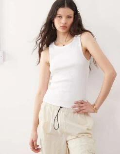Noisy May Tank Top In White For Women Bright White -Noisy May Shop 207372478 1 brightwhite 1