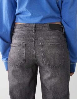 Noisy May Nila Low Waist Wide Leg Jeans In Dark Grey For Women -Noisy May Shop 207372547 5