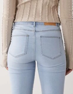 Noisy May Sallie High Waisted Flare Jeans In Light Blue Wash For Women Light Blue Denim -Noisy May Shop 207372548 4