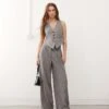 Noisy May Tailored Co-ord In Grey Pinstripe