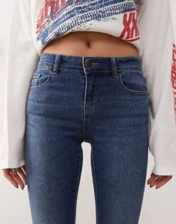 Noisy May Jen Push Up Jeans In Dark Blue Wash For Women -Noisy May Shop 207372700 4