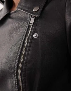 Noisy May Leather Look Jacket In Black For Women -Noisy May Shop 207372748 4