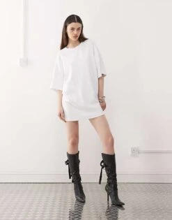 Noisy May Boxy T-shirt Dress In White For Women -Noisy May Shop 207372932 1 white 1