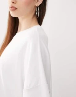 Noisy May Boxy T-shirt Dress In White For Women -Noisy May Shop 207372932 4