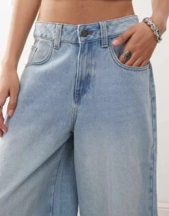Noisy May Denim Culottes In Light Blue Wash For Women Light Blue Denim -Noisy May Shop 207376714 5