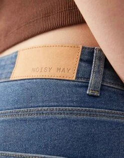 Noisy May Debby Denim Shorts In Mid Wash Blue For Women Medium Blue Denim -Noisy May Shop 207377415 3