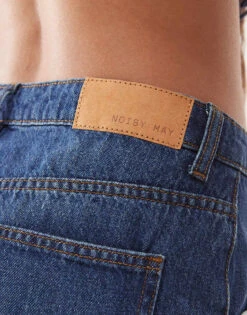 Noisy May A-line Denim Midi Skirt In Mid Blue For Women Dark Blue Denim -Noisy May Shop 207513007 3