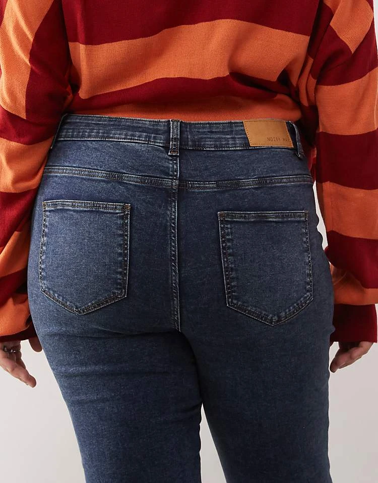 Noisy May Curve Skinny Jeans In Dark Blue For Women 4 Noisy May Curve Skinny Jeans In Dark Blue For Women - Image 4
