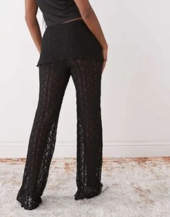 Noisy May Lace Skirt Over Trousers In Black For Women -Noisy May Shop 207653252 4