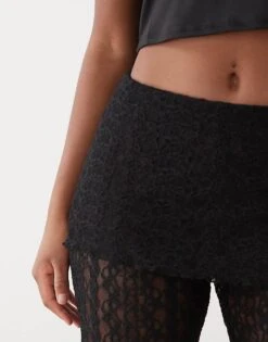 Noisy May Lace Skirt Over Trousers In Black For Women -Noisy May Shop 207653252 5